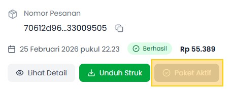 Jangan lupa aktifkan paket setelah pembelian
