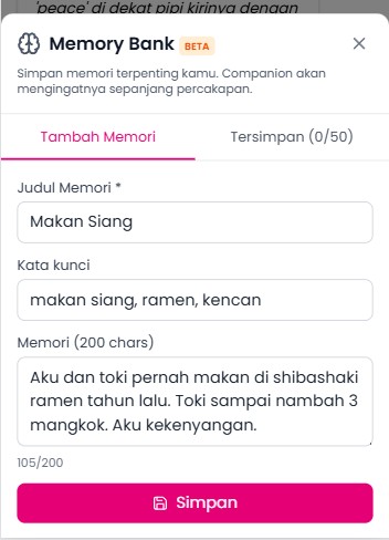 Tambah Memory Bank