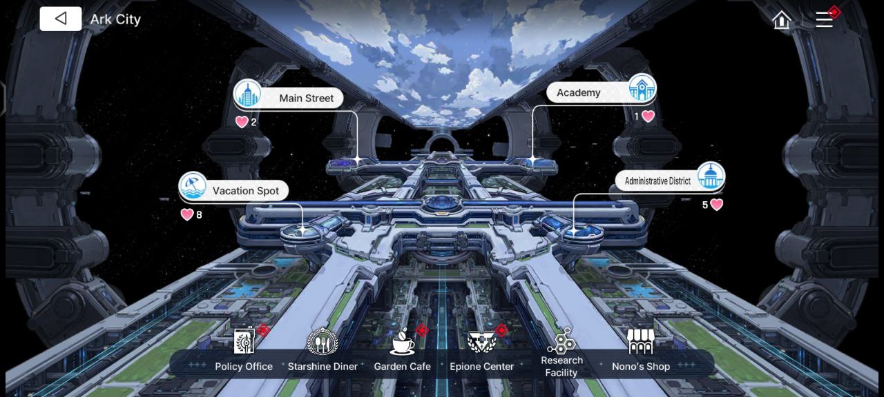 Menu Ark City