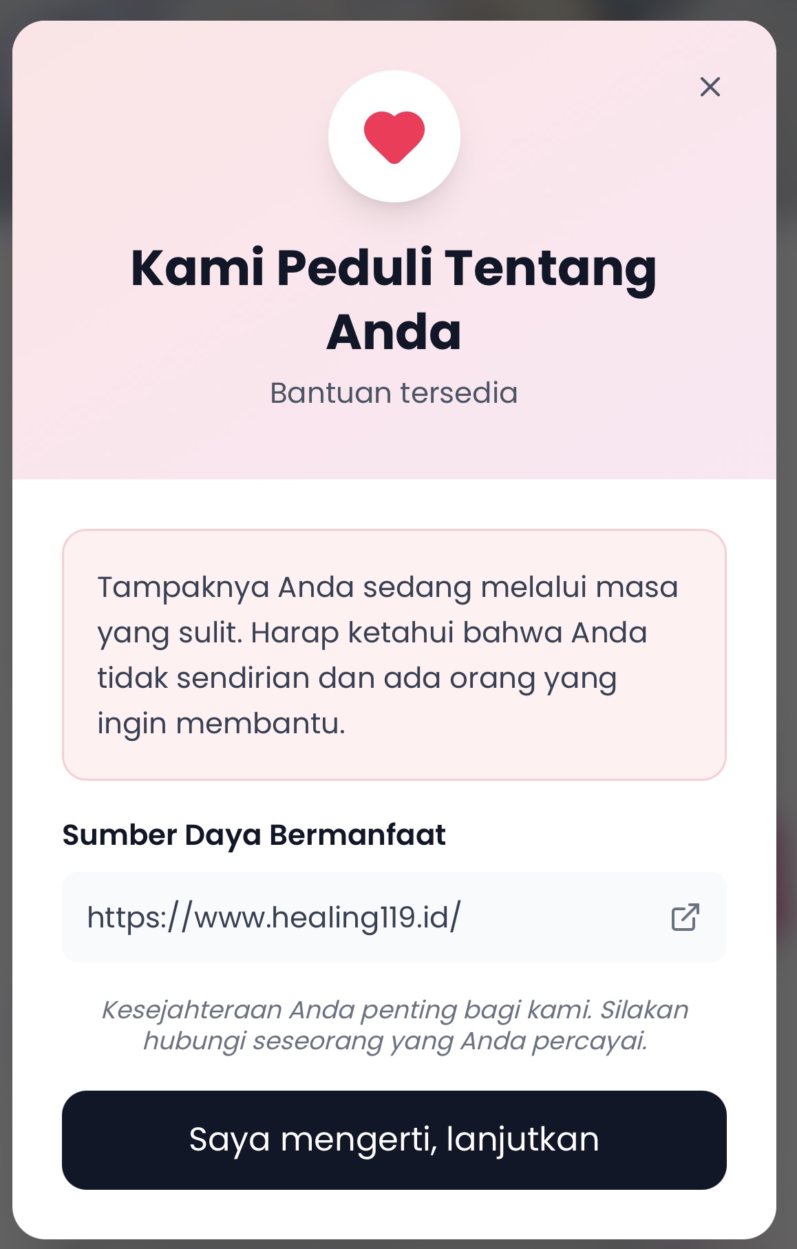 Strike 1: Peringatan Halus