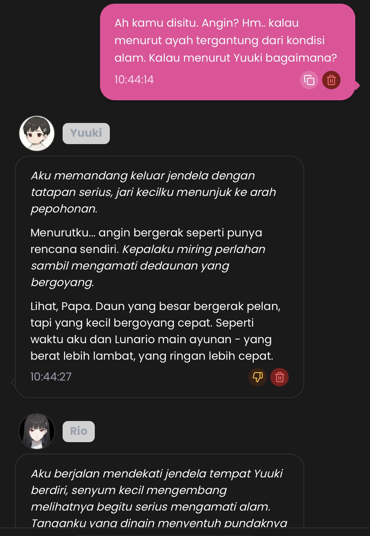 Percakapan GEKIJOU dengan Harmonics