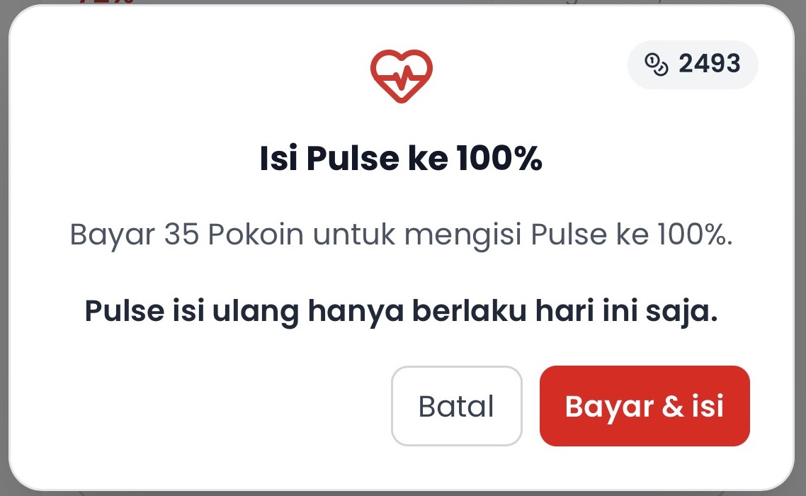 Topup Pulse dengan Pokoin